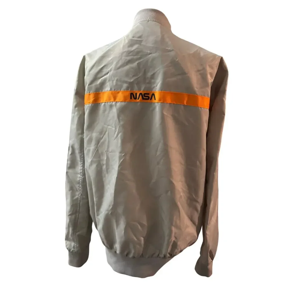 ASSTSERIES NASA Silver Reflective Techwear Aerospace Bomber Jacket, Size XL